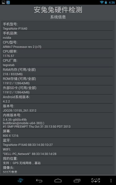 英伟达Tegra Note平板跑分曝光 成绩惊人