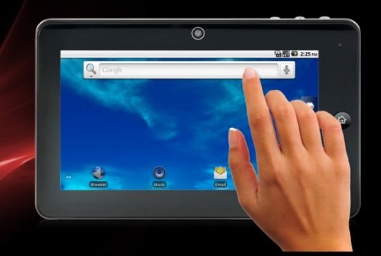 皮尔卡丹平板电脑搭载Android 2.2操作系统
