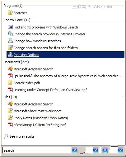 配置Windows 7/8搜索 三联