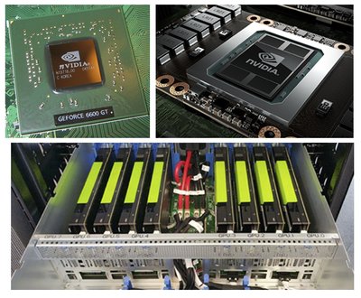 图为:从最初的 GEFORCE 6600 GT到K80的多GPU卡协同工作 图为:从最初的 GEFORCE 6600 GT到K80的多GPU卡协同工作