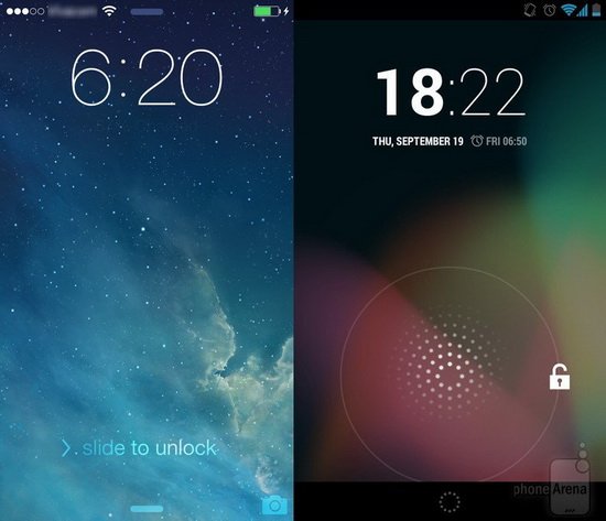iOS 7对比Android 4.3 三联