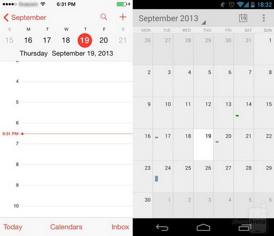 iOS 7对比Android 4.3:相互借鉴进行中