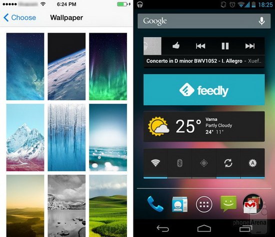 iOS 7对比Android 4.3:相互借鉴进行中