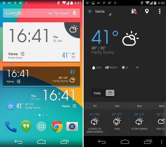 20款最优秀的天气Android天气应用小工具