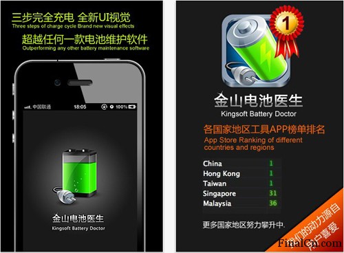 金山电池医生:iPhone/Android手机电池维护 三联