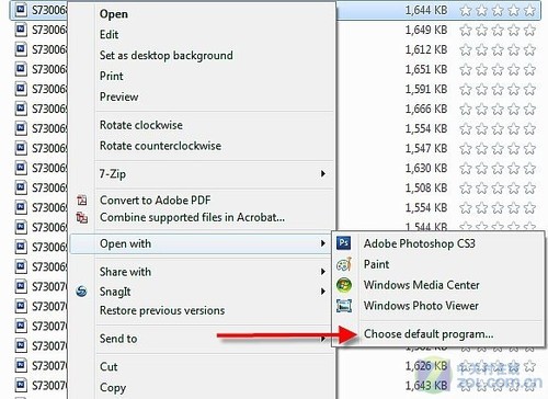在Windows 7中简单更改文件关联程序