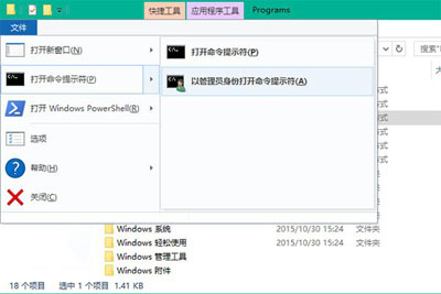 以管理员身份打开命令提示符
