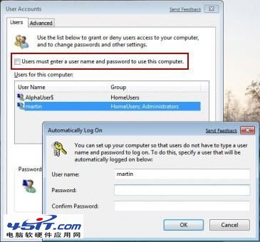 Windows7怎样设置自动快速登录? 三联