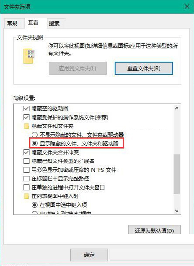 文件夹选项