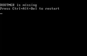 bootmgr is missing