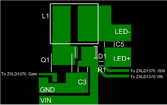 ͼ3:ZXLD1370ѹLEDPCBʾ