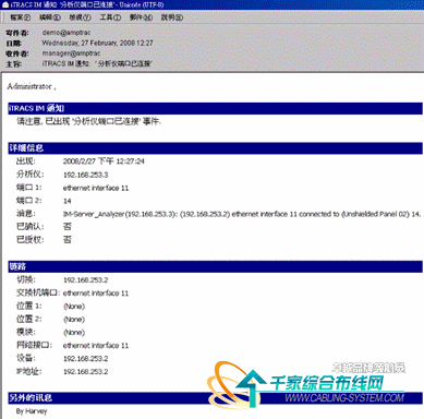 智能布线工程解析——环境部履约中心