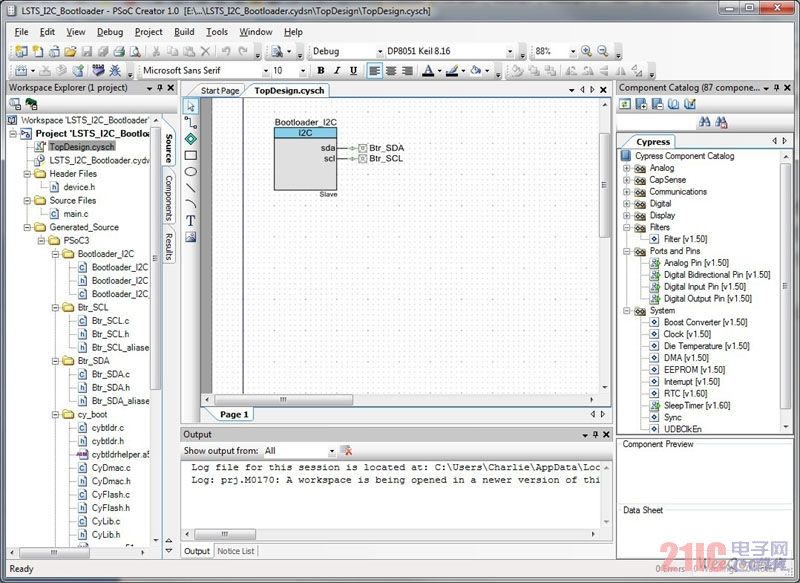 PSoC Creator н