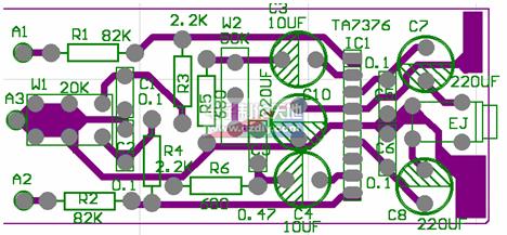 TA7376㳡ЧĶŴPCB TA7376 Headphone amplifier