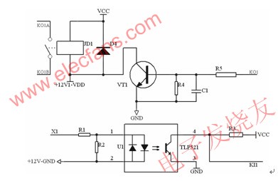 开关量控制模块电路图 www.elecfans.com
