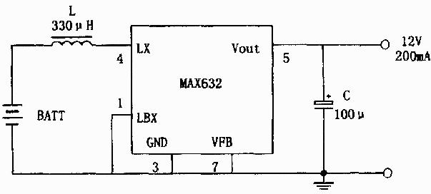 MAX632构成的高效升压稳压电源电路 - 模拟电源 -