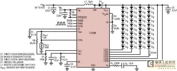 ͼ6ͣõͨ4LED·ͼ