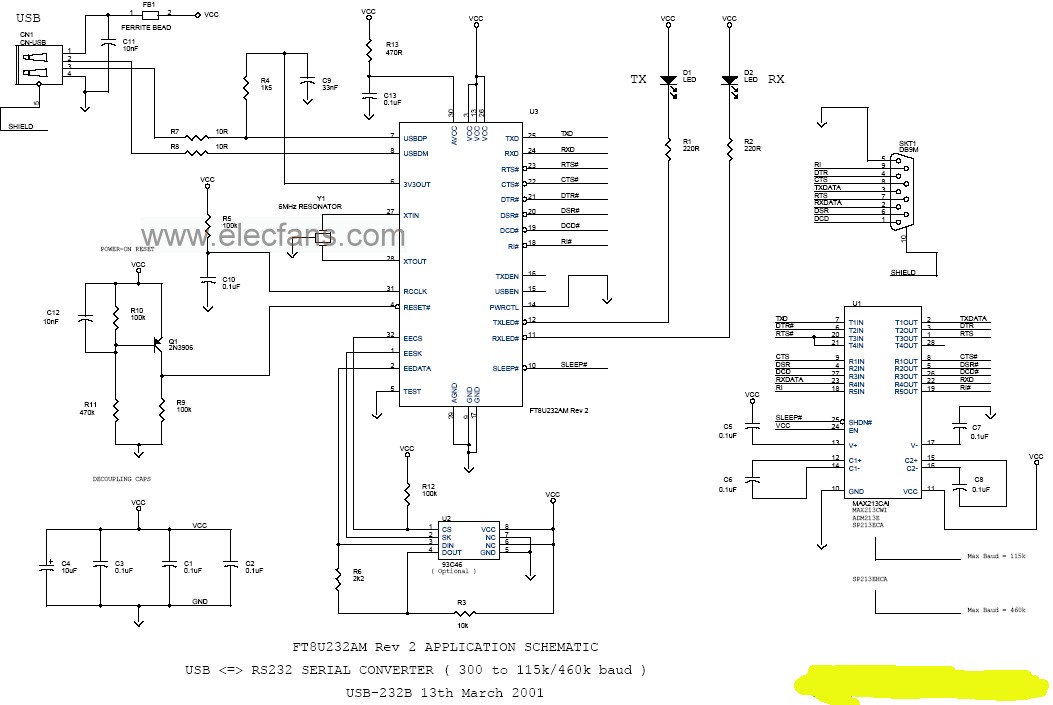 USBRS-232ӿڵ·ͼ
