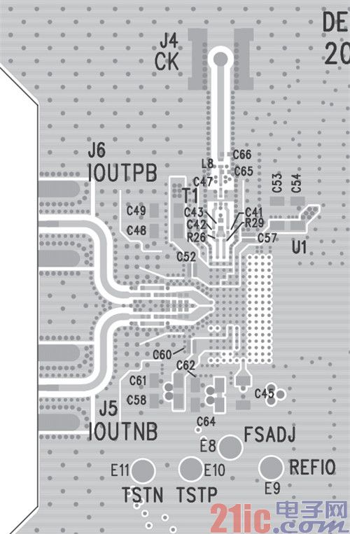 图 4:LTC2000 建议布局